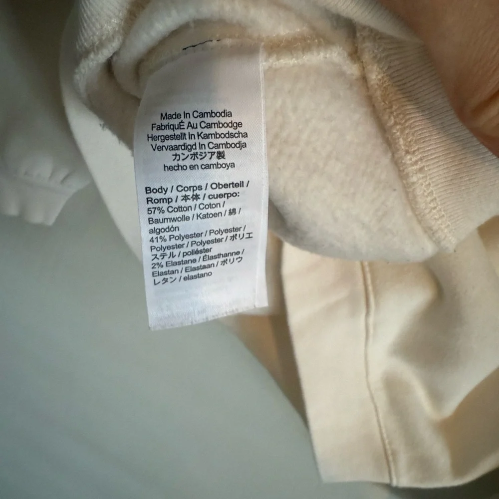 J. Crew Cream Sweatshirt with Button Details - Picture 6 of 7